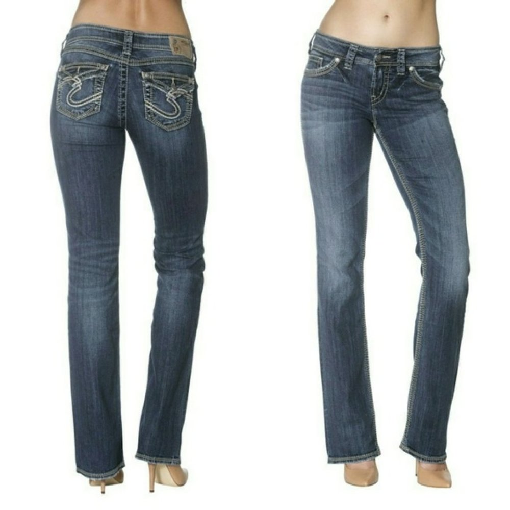 NEW Silver Jeans Suki Curvy Fit Slim Bootcut Jeans Mid Rise 29x33 29W 33L NWT